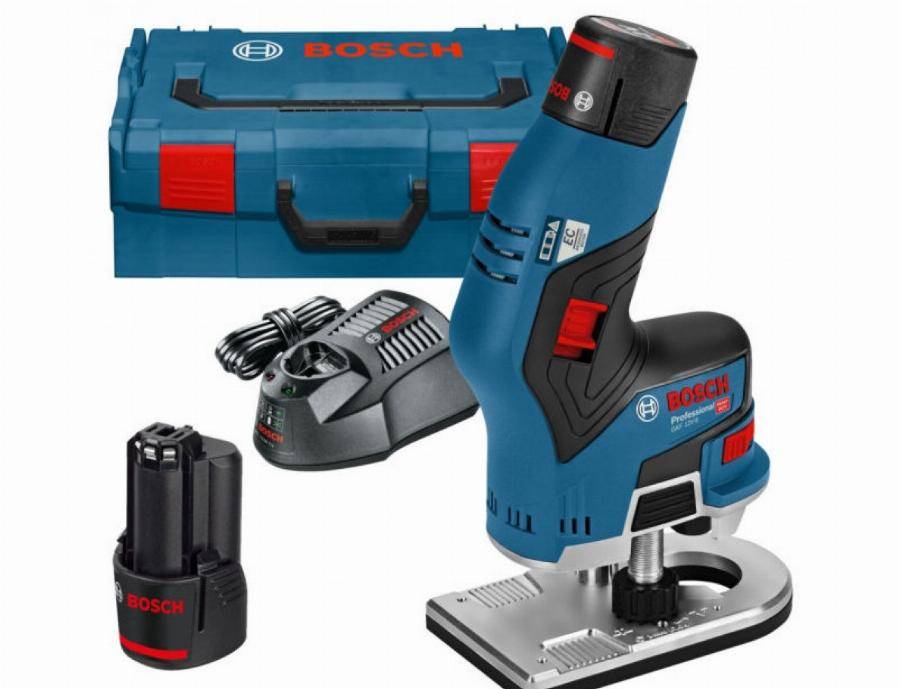 Bosch Professional - Affleureuse sans fil BOSCH GKF 12V-8 - 2 batteries, chargeur - 06016B0000 - Image 1