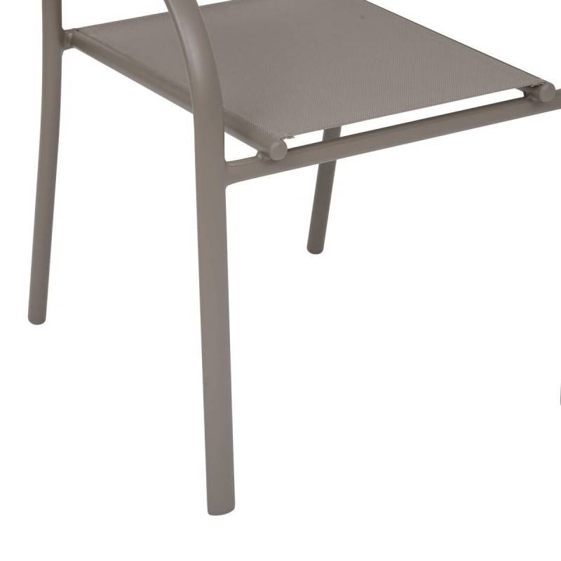 Hesperide - Fauteuil de jardin Piazza empilable noisette Hespéride - Image 8