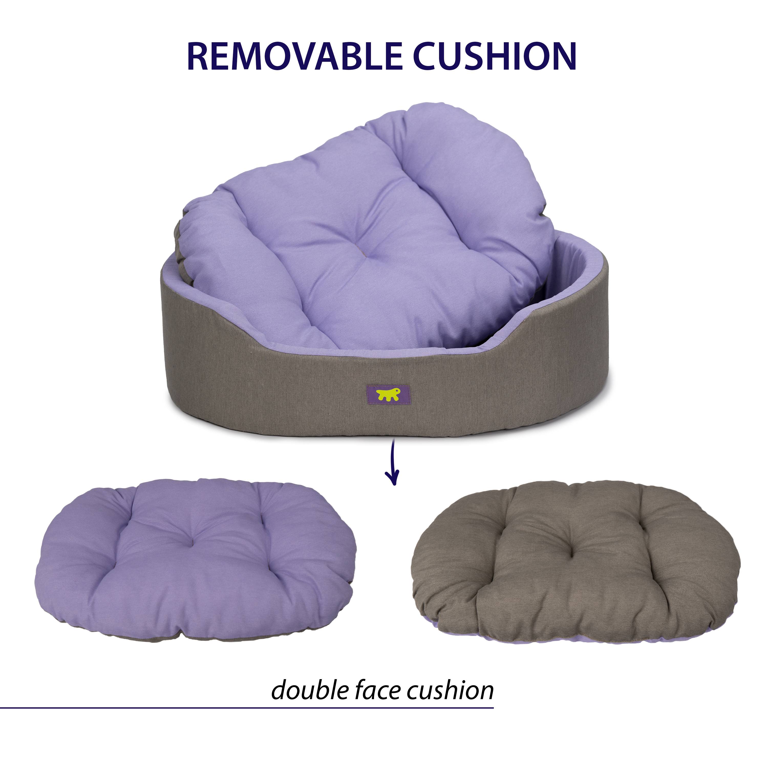 Ferplast - Ferplast Panier Chien Dandy, Coussin Amovible et Lavable, Housse en Coton avec Rembourrage Doux, Idéale également comme Niche pour Chat, 65 x 46 x H - Imagen 5