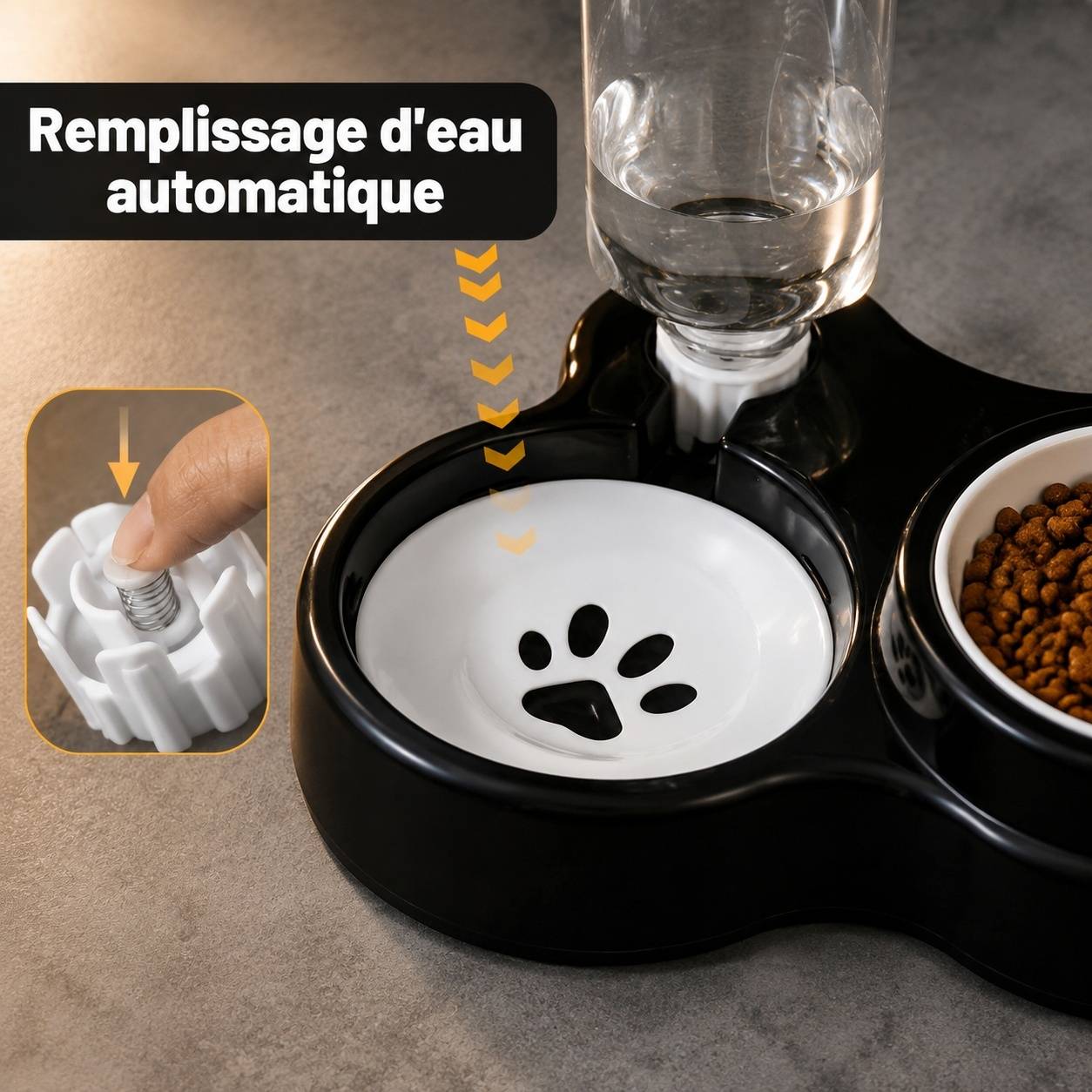 Lot de 4 Bols à Nourriture Bouteille d'Eau Automatique Chat Petit Chien Surélevé Incliné 15° - Image 6