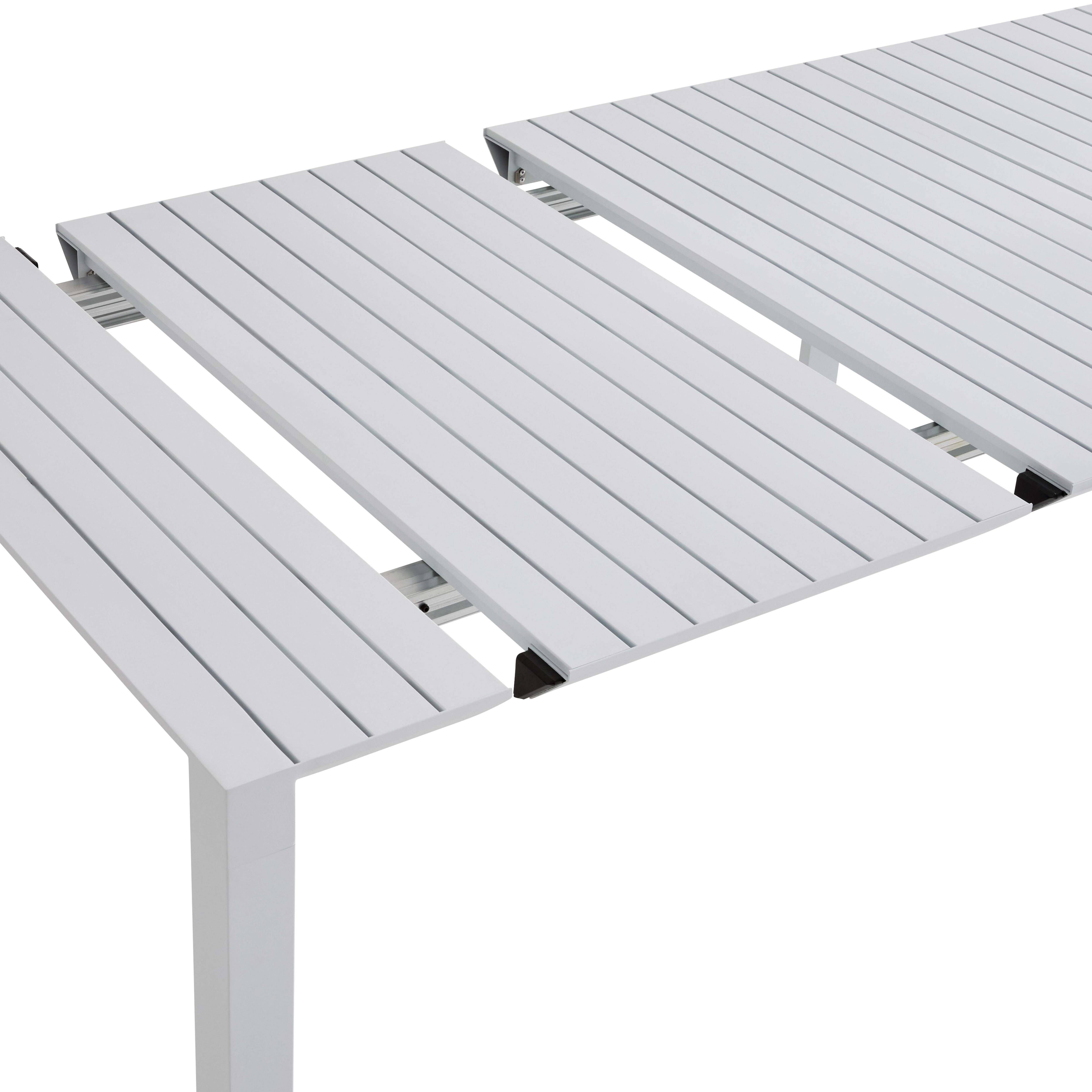 Oviala - Ensemble table extensible et 8 chaises de jardin en aluminium blanc Extensia - Oviala - Image 3