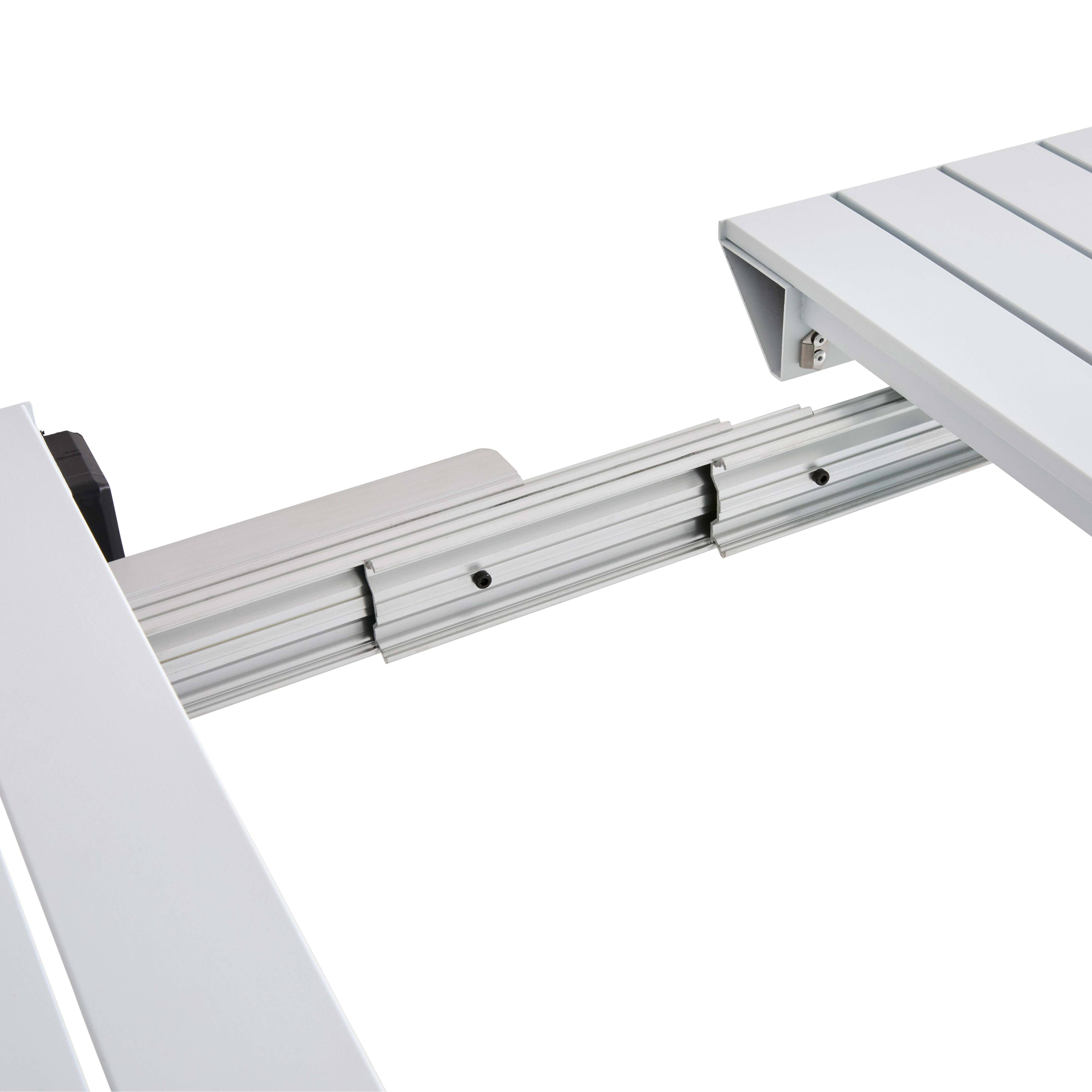 Oviala - Ensemble table extensible et 8 chaises de jardin en aluminium blanc Extensia - Oviala - Image 5