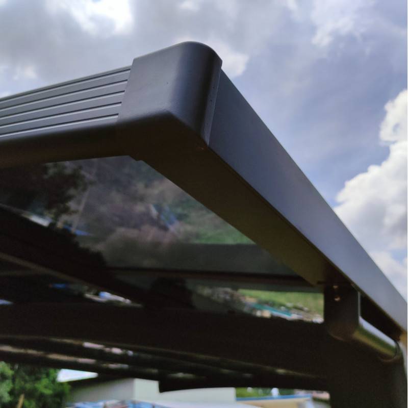 X-Metal - Carport autoportant 15m² aluminium polycarbonate gris anthracite Falcon X-Metal avec kit fixation - Image 7