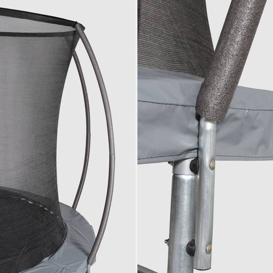 sweeek - Trampoline rond Ø 250cm gris avec filet de protection intérieur - Pluton Inner – Nouveau modèle - trampoline de jardin 2.50 m 250 cm |Qualité | sweeek - Image 2
