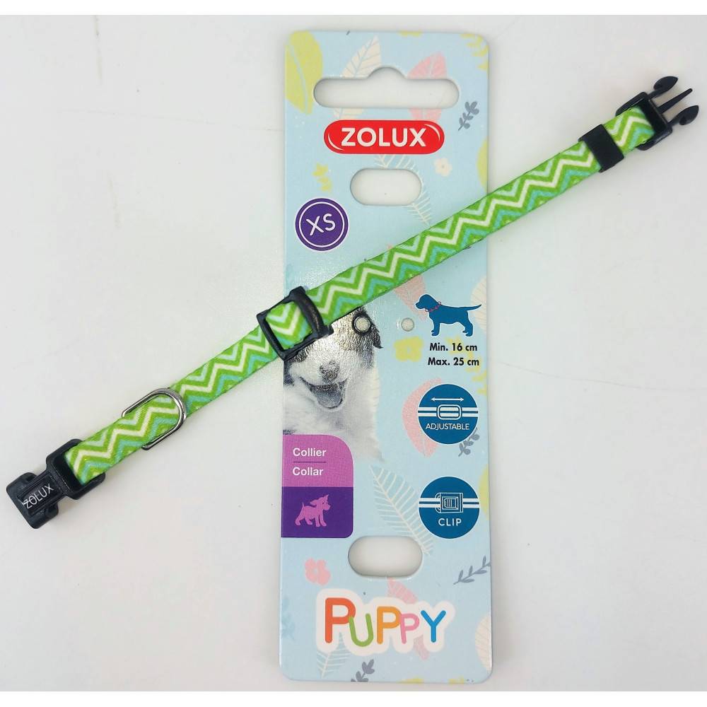 Zolux - Collier PUPPY PIXIE 8 mm 16 à 25 cm couleur vert pour chiots - Imagen 1