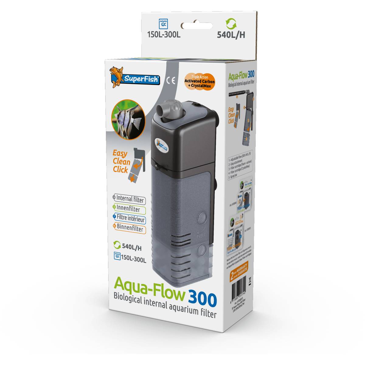 Superfish - Filtre interne triple action CrystalMax 300 L/H - SUPERFISH