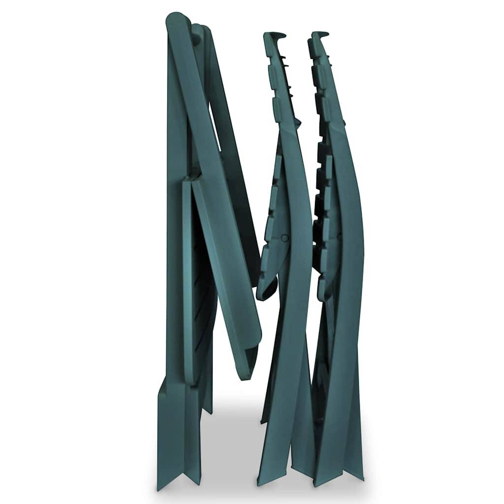 Vidaxl - Ensemble de bistro pliable 3 pcs-Salons de jardin Plastique Vert - Image 8
