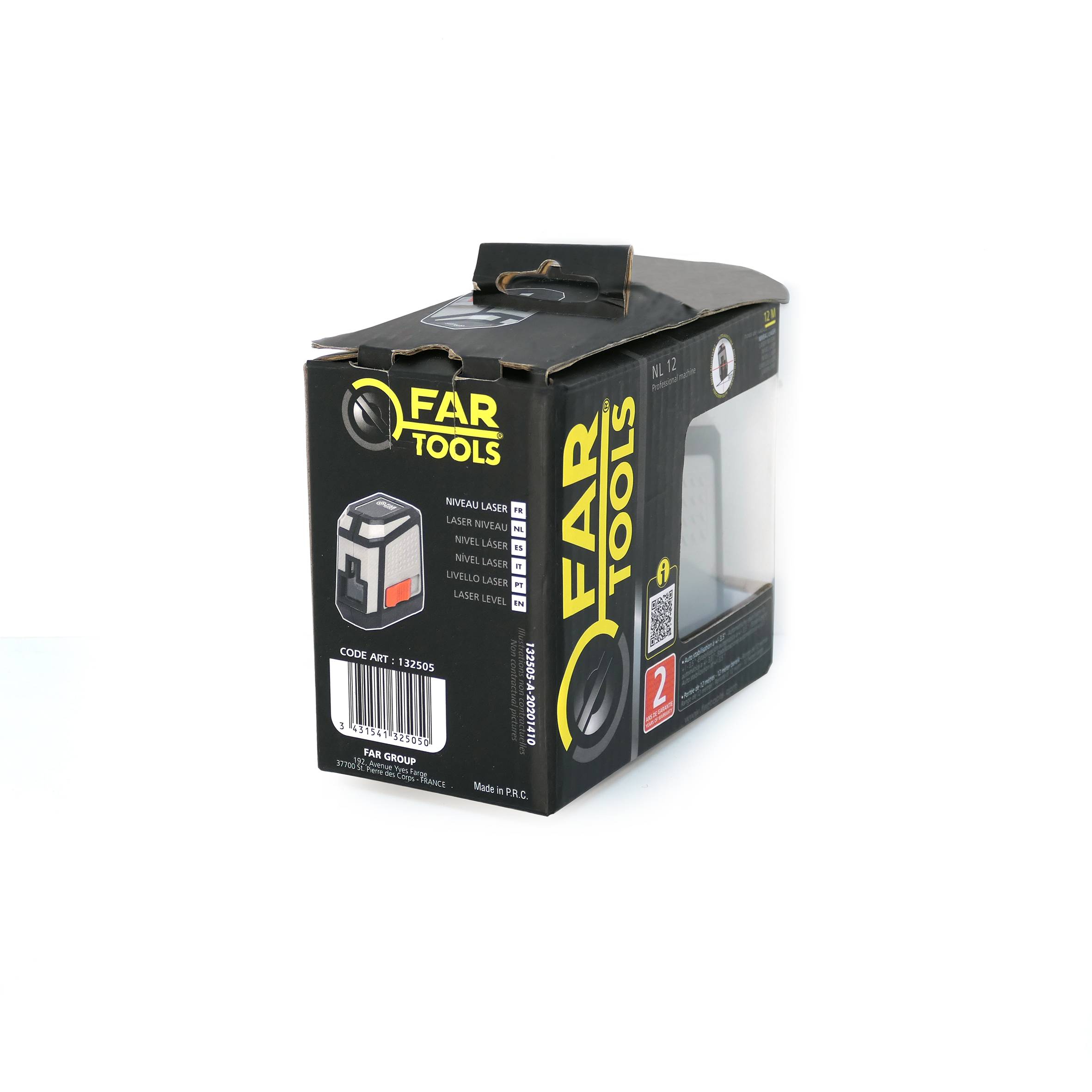 Niveau laser en croix, rouge, portée de 12m FARTOOLS - Image 5