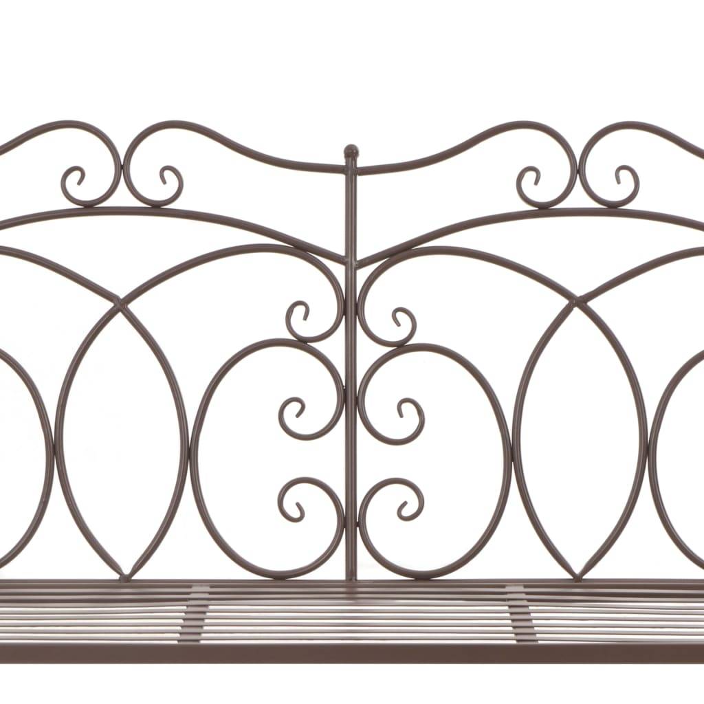 Maison Chic - Banc de jardin - Banc d'extérieur - Banquette 104 cm Fer Marron antique - Image 4
