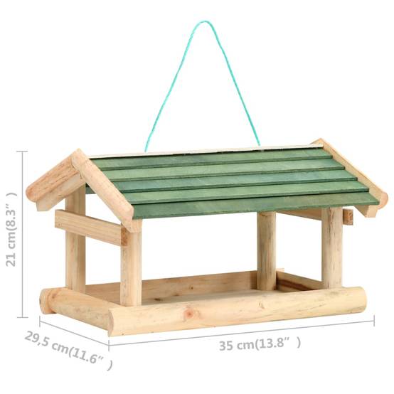 Mangeoire à oiseaux suspendue en bois de sapin pour jardin et balcon Brun – ComfortXL Pet Living - Image 6