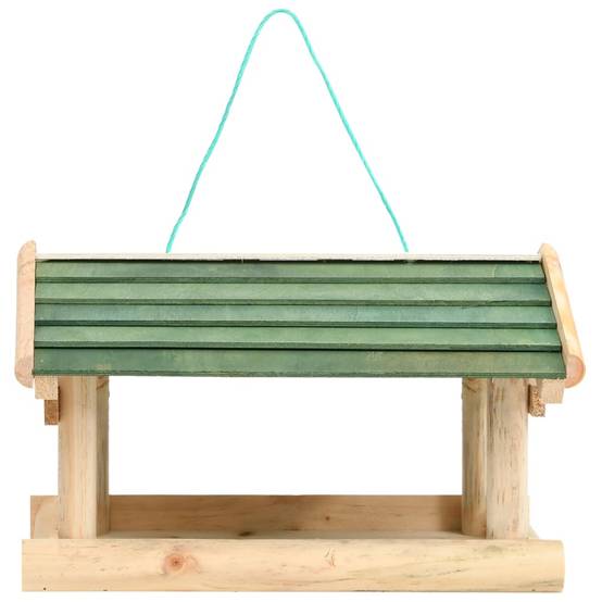 Mangeoire à oiseaux suspendue en bois de sapin pour jardin et balcon Brun – ComfortXL Pet Living - Image 2