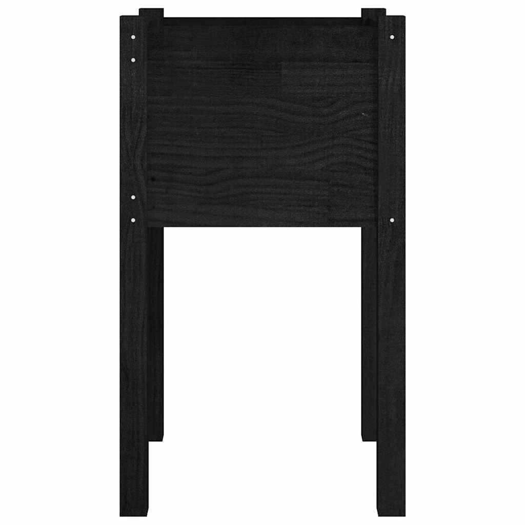 Vidaxl - Jardinière d'extérieur Noir 40x40x70 cm Bois de pin massif vidaXL 810797 - Image 5