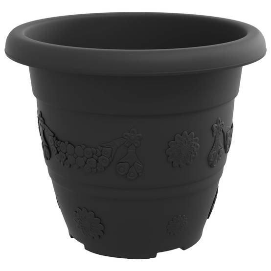 Pots de plantes 6 pcs | Bac à fleurs Noir Ø 26 x 21.5 cm Plastique - Image 6