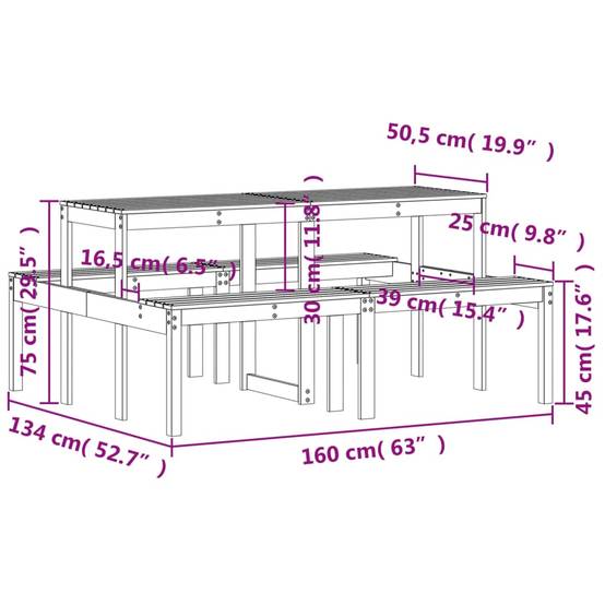 ComfortXL - Grande Table de Pique-Nique Conviviale 160cm en Bois de Douglas Robuste avec Bancs – ComfortXL Outdoor Living - Image 9