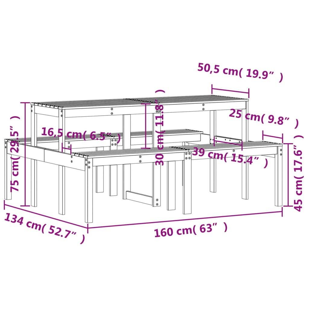 ComfortXL - Grande Table de Pique-Nique Conviviale 160cm en Bois de Douglas Robuste avec Bancs – ComfortXL Outdoor Living - Image 9