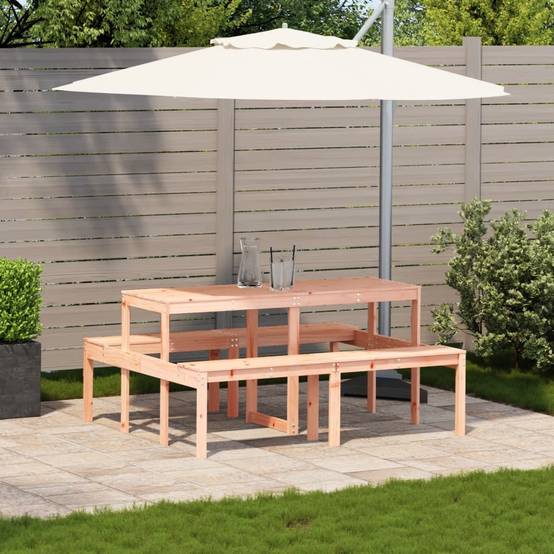 ComfortXL - Grande Table de Pique-Nique Conviviale 160cm en Bois de Douglas Robuste avec Bancs – ComfortXL Outdoor Living - Image 3