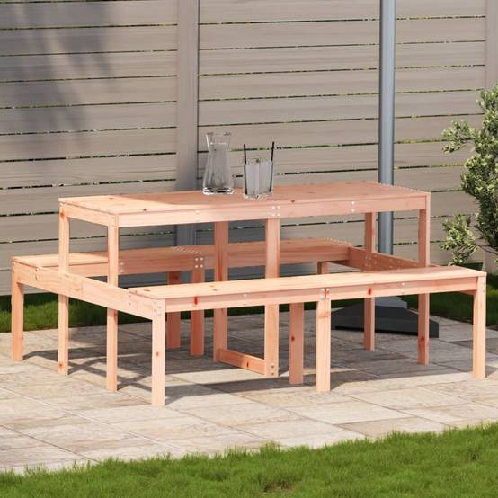 ComfortXL - Grande Table de Pique-Nique Conviviale 160cm en Bois de Douglas Robuste avec Bancs – ComfortXL Outdoor Living - Image 1