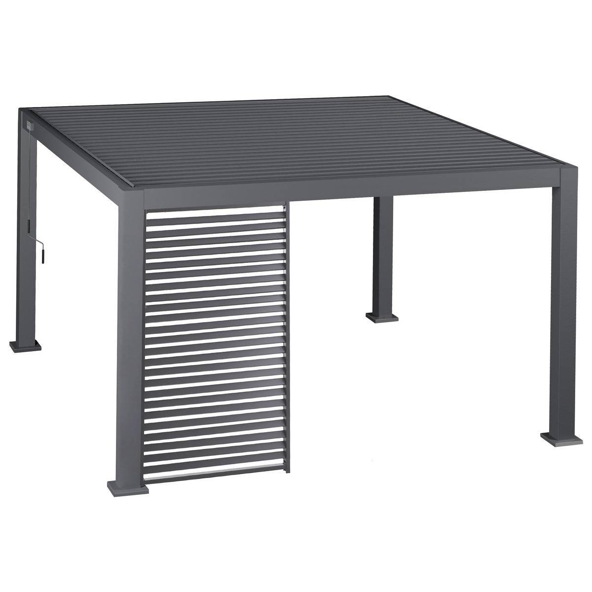 Hesperide - Persienne pour pergola bioclimatique "Evora" - 1/3 côté - 1,2 x 2,3 m Graphite Hespéride - Image 2