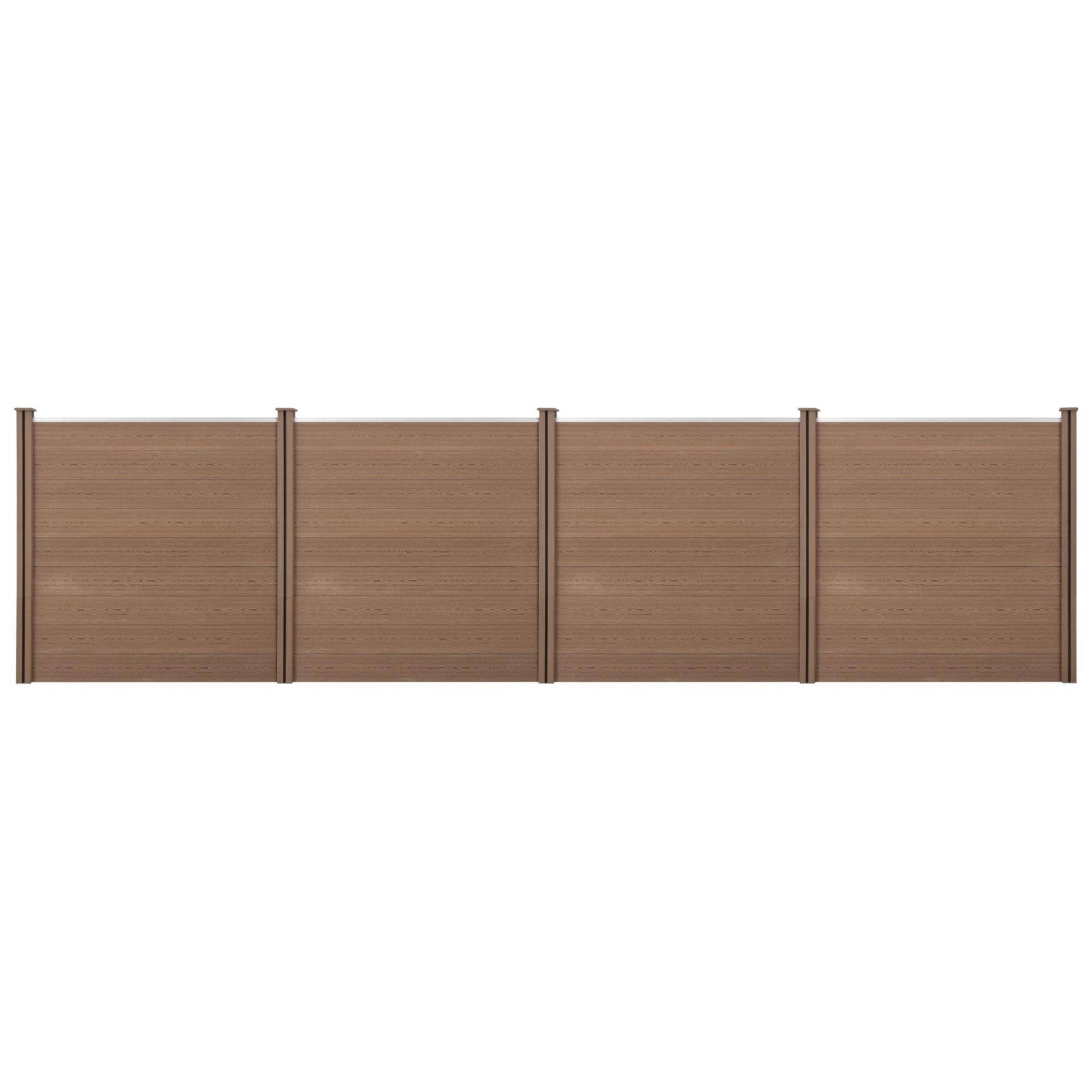 Helloshop26 - Clôture brise vue brise vent bois composite (wpc) brun 183 x 705 cm - Imagen 1