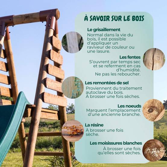 Soulet - Portique en bois Narcisse avec balançoire, toboggan et vis à vis - Image 9