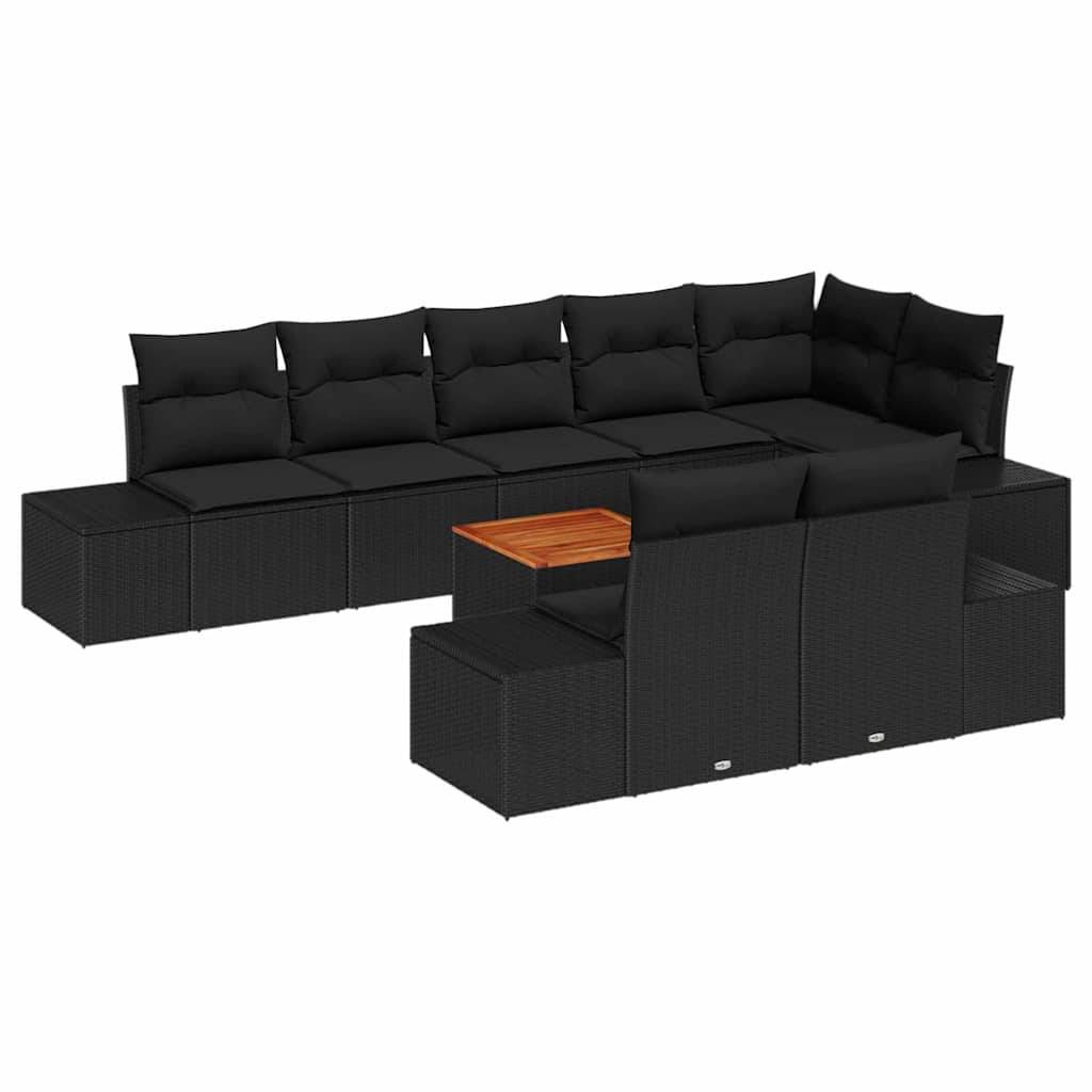 ComfortXL - Salon de Jardin 8 Places en Polyrotin Modulable 9 Pièces avec Table d'Extérieur Noir – ComfortXL Outdoor Living - Image 2