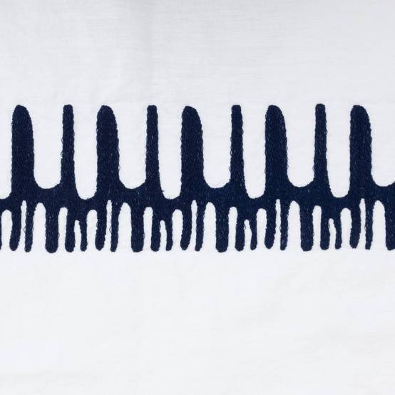 Atmosphera - Nappe broderie "Lizandro" coton et lin 150x300cm blanc - Atmosphera Créateur d'intérieur - Image 3