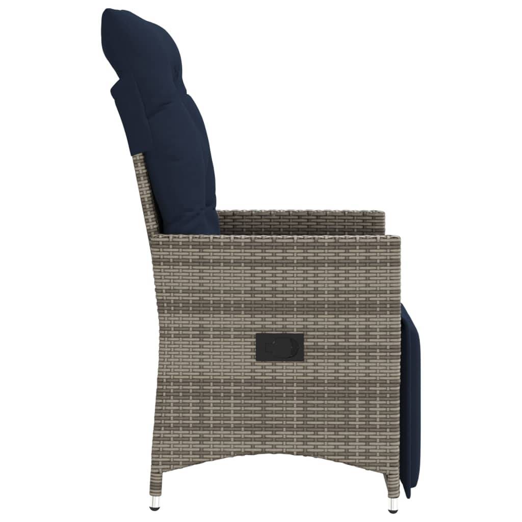 Chaise bois composite 2 places tissu gris  56 x 59 x 92 cm  - Prolenta premium  p3139.7 - Image 5
