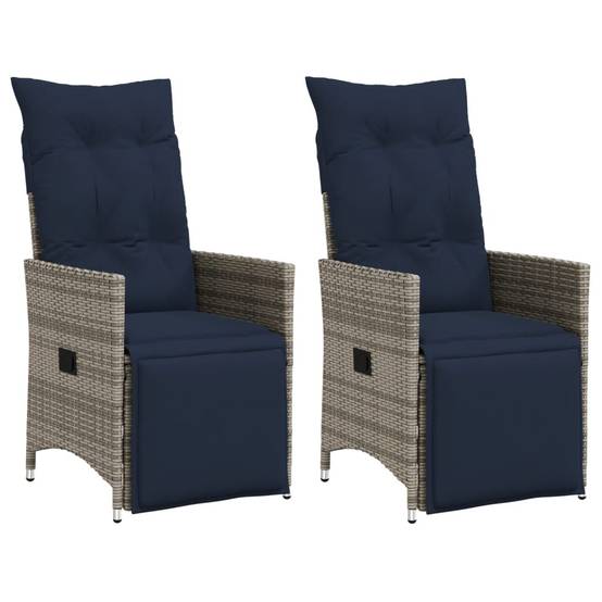 Chaise bois composite 2 places tissu gris 56 x 59 x 92 cm - Prolenta premium p3139.7 - Image 2