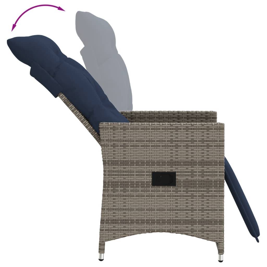 Chaise bois composite 2 places tissu gris  56 x 59 x 92 cm  - Prolenta premium  p3139.7 - Image 7