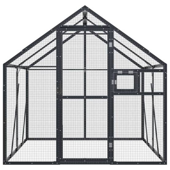 Volière Alu Modulable Légère Habitat Jardin Anthracite 179x200cm - ComfortXL Outdoor Living - Image 3