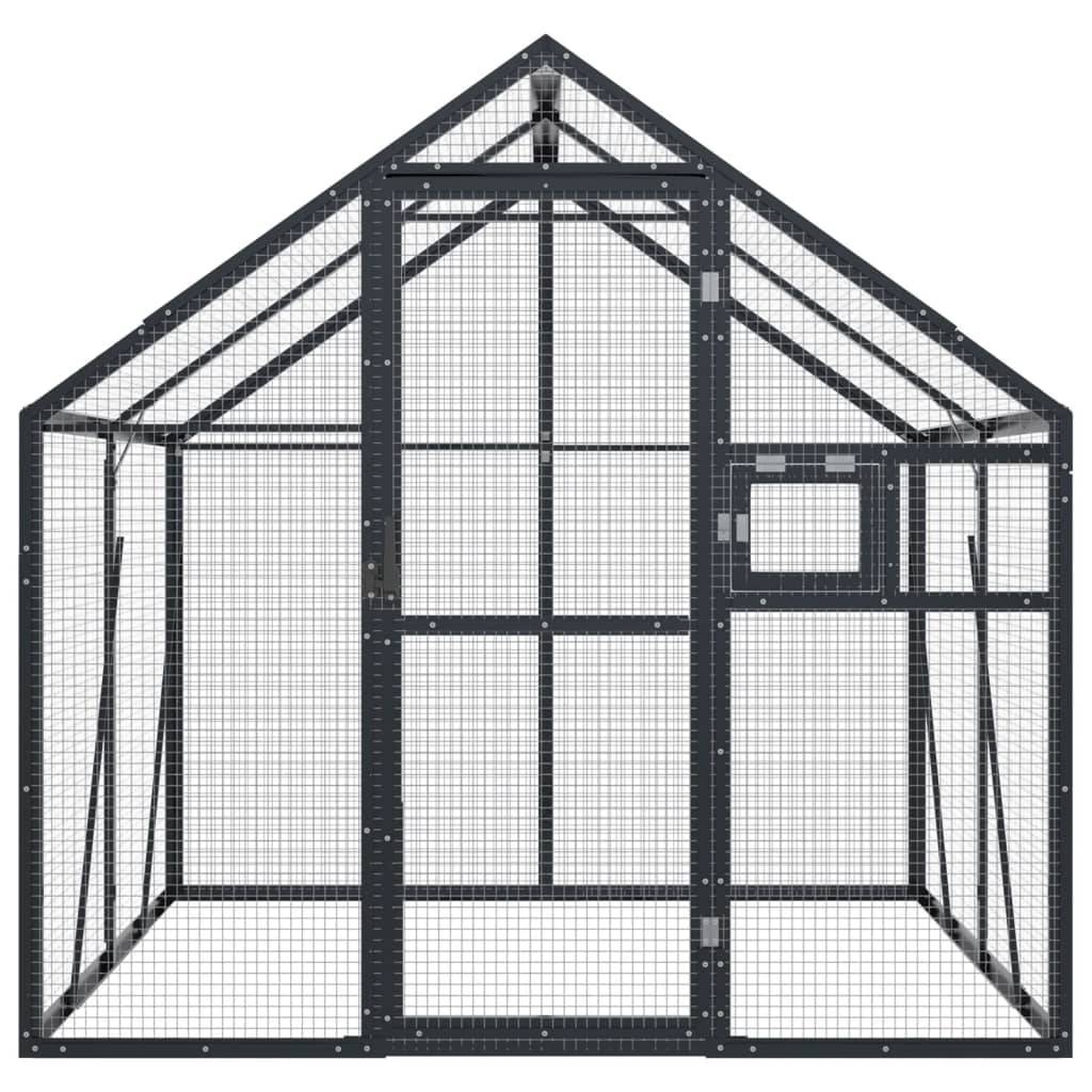 Volière Alu Modulable Légère Habitat Jardin Anthracite 179x200cm - ComfortXL Outdoor Living - Image 3