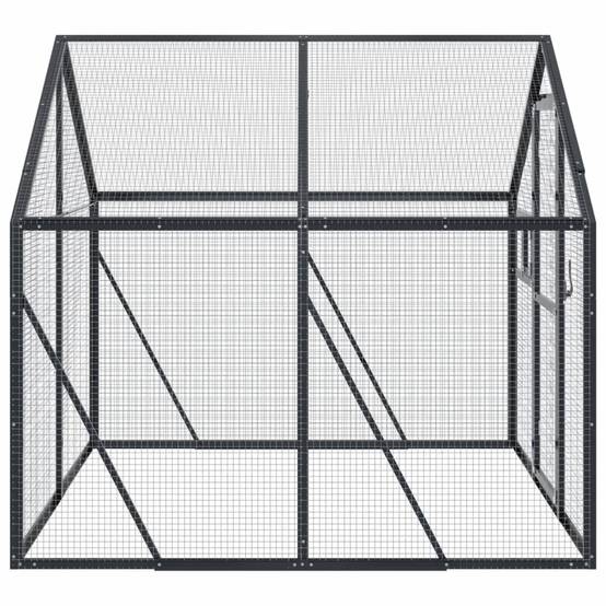 Volière Alu Modulable Légère Habitat Jardin Anthracite 179x200cm - ComfortXL Outdoor Living - Image 4