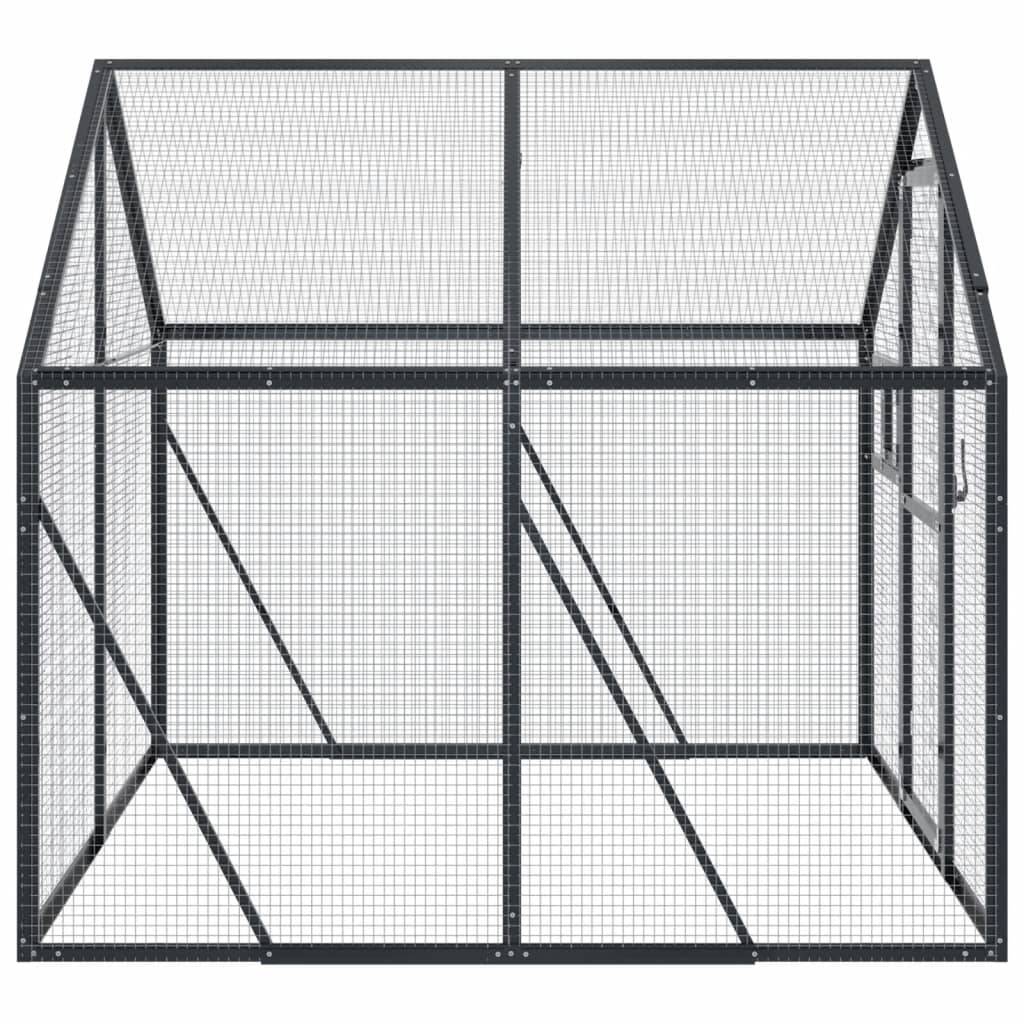 Volière Alu Modulable Légère Habitat Jardin Anthracite 179x200cm - ComfortXL Outdoor Living - Image 4