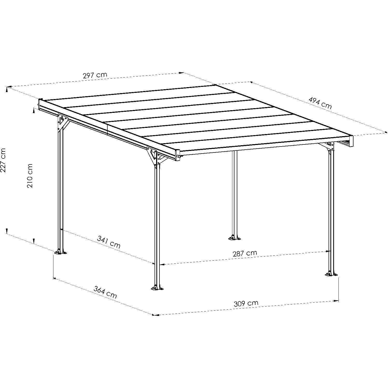Trigano Jardin - Carport aluminium Trigano Mistral 15 m² - Image 4