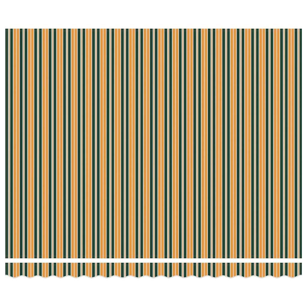 Auvent de Terrasse Manuel Tissu Acier avec Éclairage LED pour Soirées Vert et Jaune 400x300 cm – ComfortXL Outdoor Living - Image 9