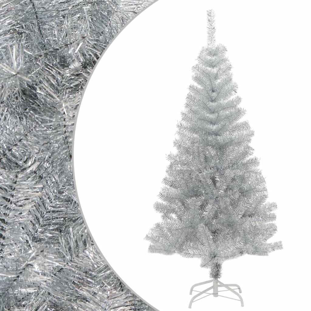 Vidaxl - Sapin de Noël artificiel avec support argenté 120 cm PET vidaXL 329187 - Image 1