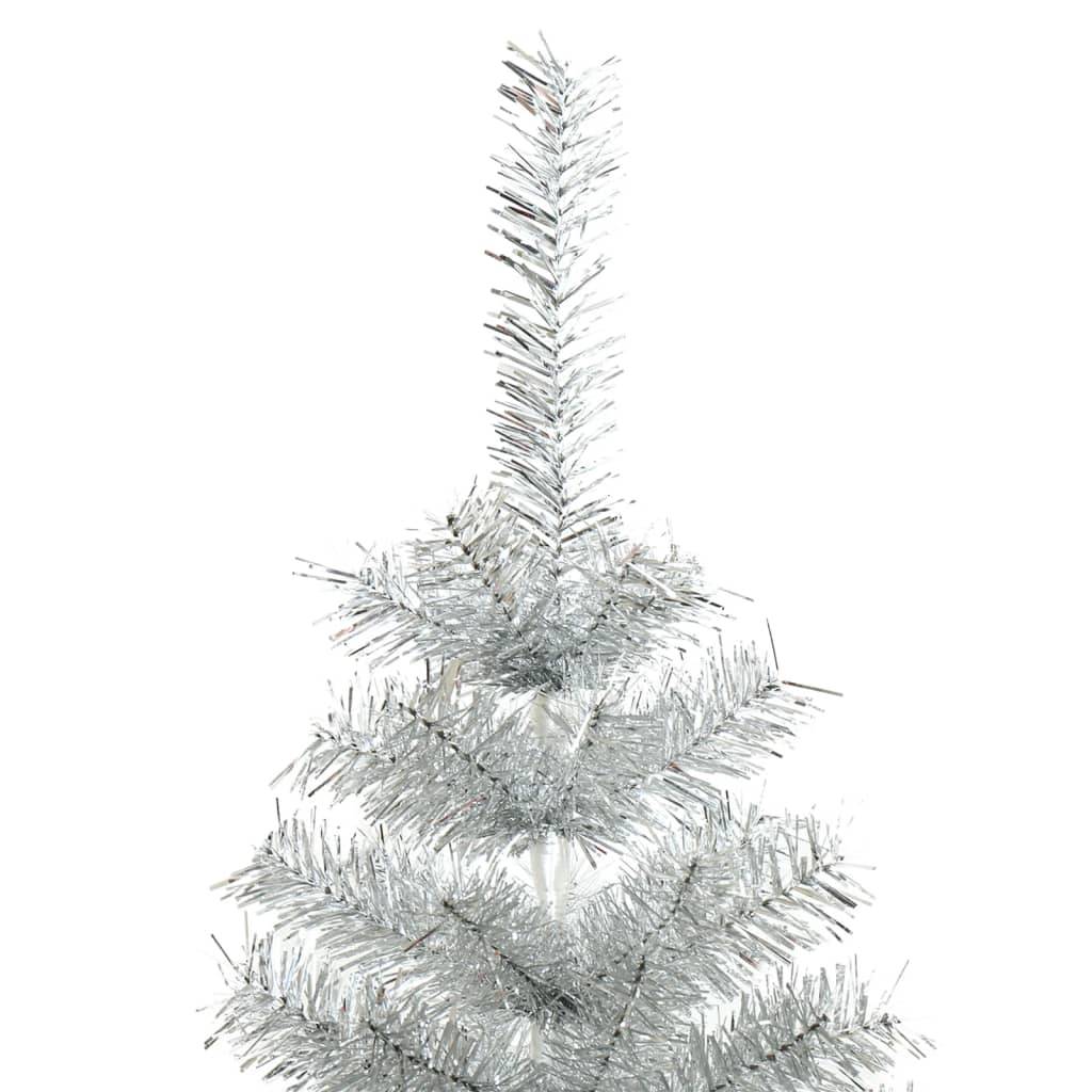 Vidaxl - Sapin de Noël artificiel avec support argenté 120 cm PET vidaXL 329187 - Image 4