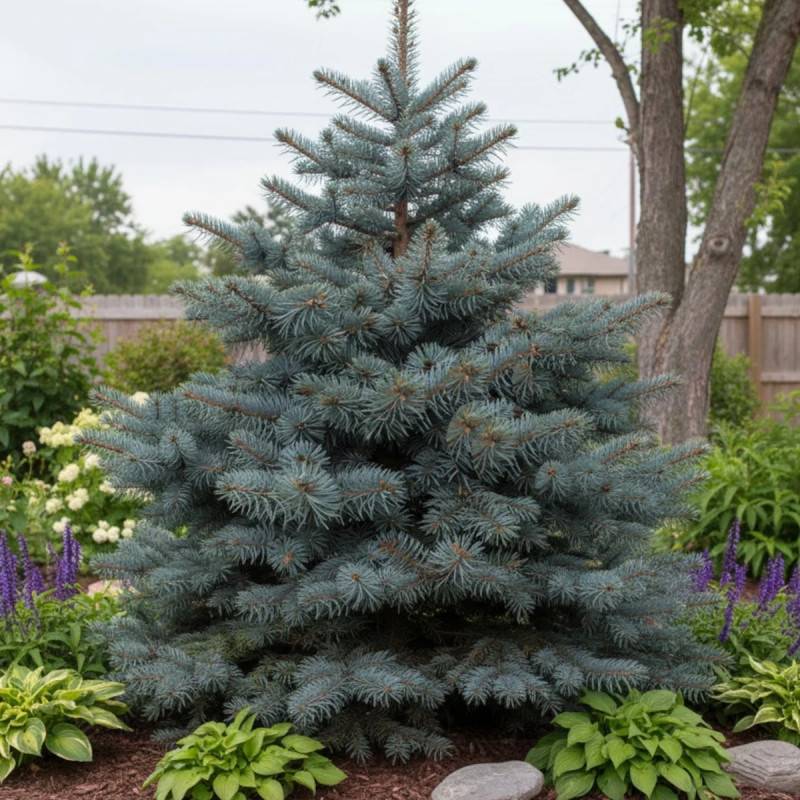 Épicéa bleu Glauca Globosa, Picea pungens - Pot de 5L - 40/60 cm - Image 4