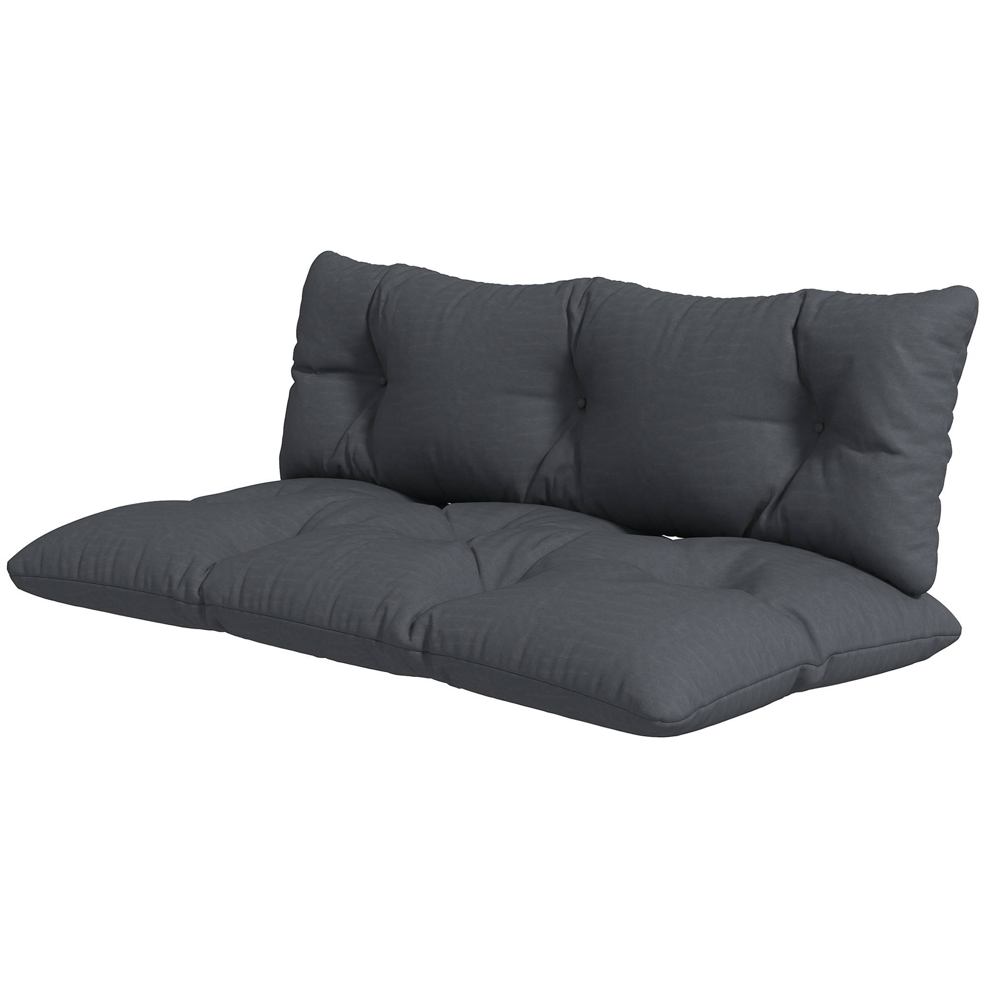 Maison Chic - Ensemble de 2 coussins d'extérieur pour banquette 1 coussin d'assise et 1 coussins de dossier polyester hydrofuge gris
