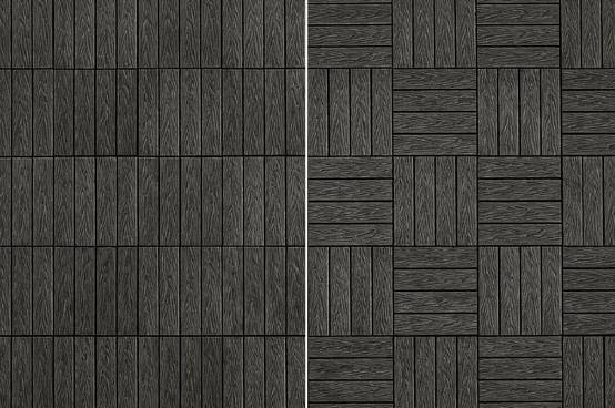 Casanoov Lot de 30 dalles clipsables terrasse en composite JURA effet bois gris 30x30cm - Image 5