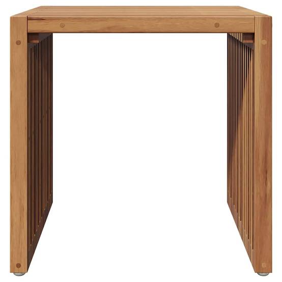 Table d'Appoint Carrée pour Jardin 45x42.5cm en Bois de Teck Massif, Bout de Canapé d'Extérieur Robuste – ComfortXL Outdoor Living - Image 5