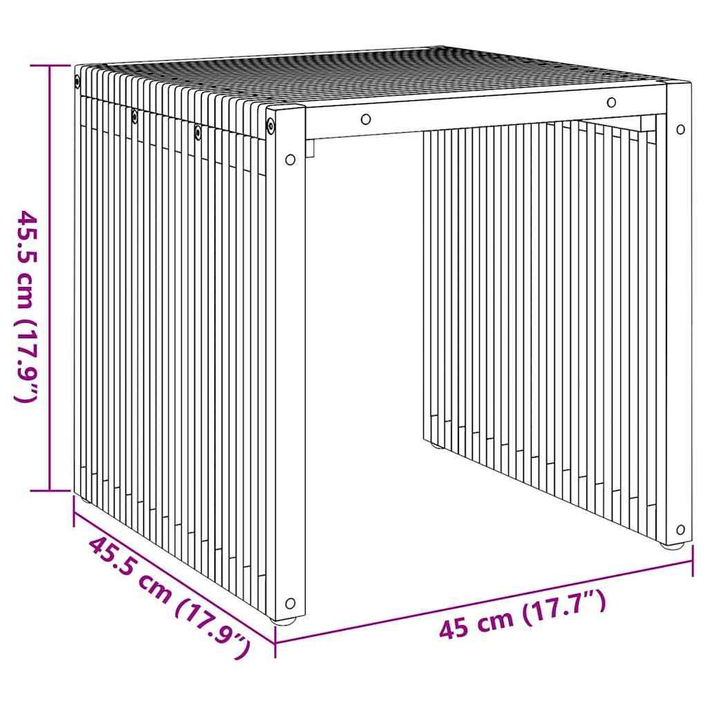Table d'Appoint Carrée pour Jardin 45x42.5cm en Bois de Teck Massif, Bout de Canapé d'Extérieur Robuste – ComfortXL Outdoor Living - Image 9