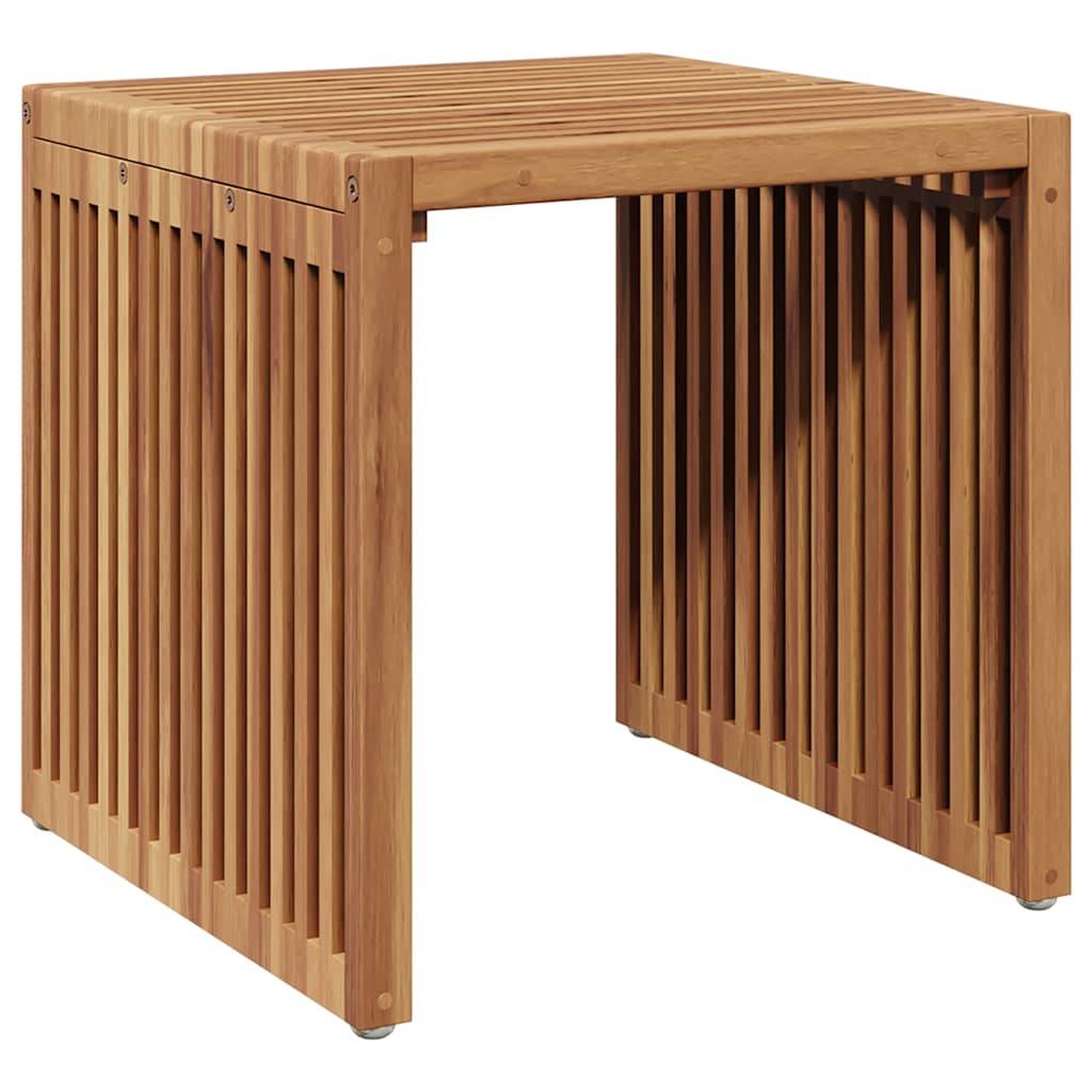 Table d'Appoint Carrée pour Jardin 45x42.5cm en Bois de Teck Massif, Bout de Canapé d'Extérieur Robuste – ComfortXL Outdoor Living - Image 7