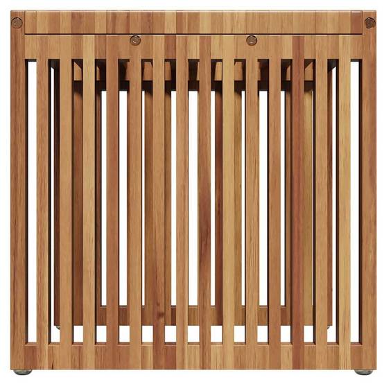 Table d'Appoint Carrée pour Jardin 45x42.5cm en Bois de Teck Massif, Bout de Canapé d'Extérieur Robuste – ComfortXL Outdoor Living - Image 6