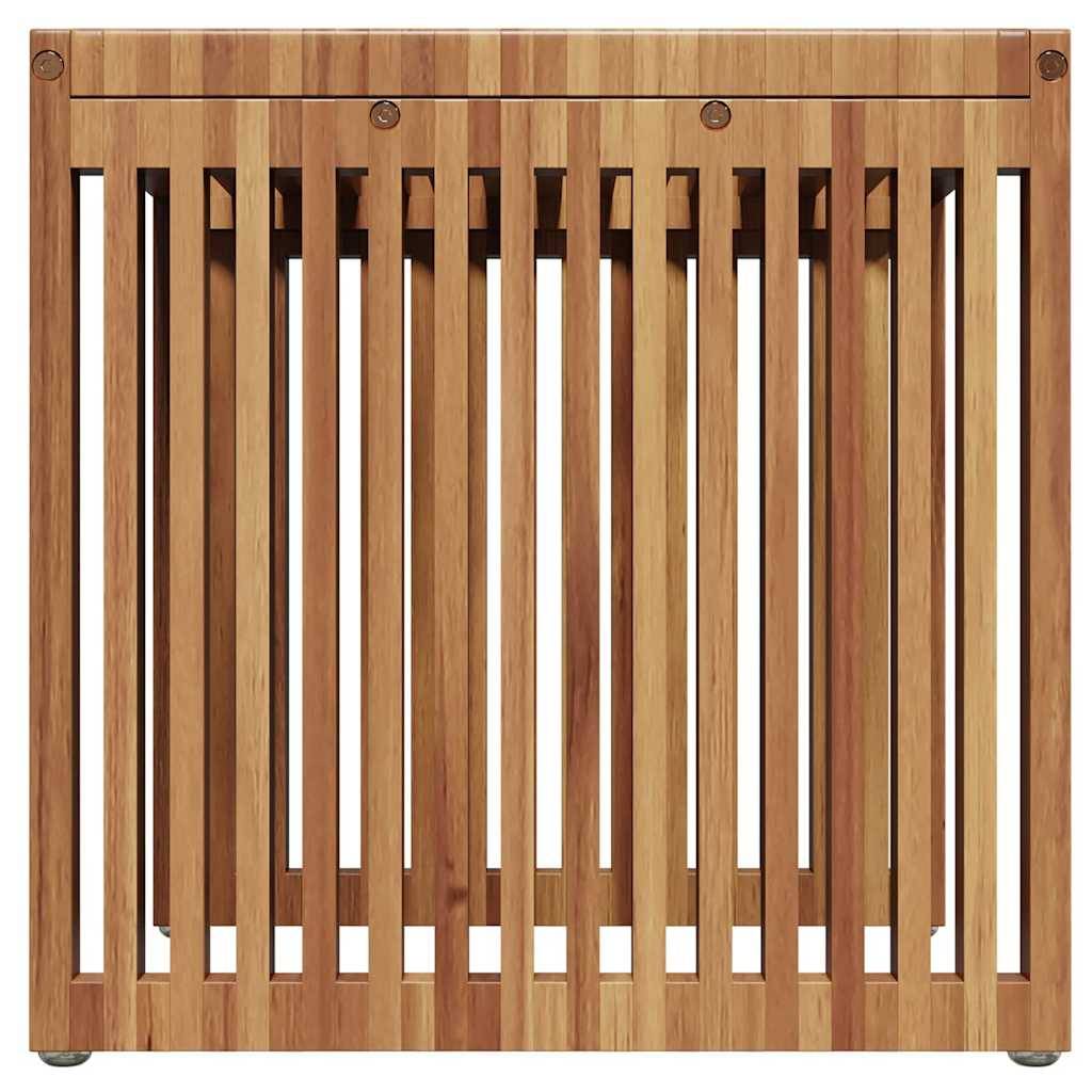 Table d'Appoint Carrée pour Jardin 45x42.5cm en Bois de Teck Massif, Bout de Canapé d'Extérieur Robuste – ComfortXL Outdoor Living - Image 6