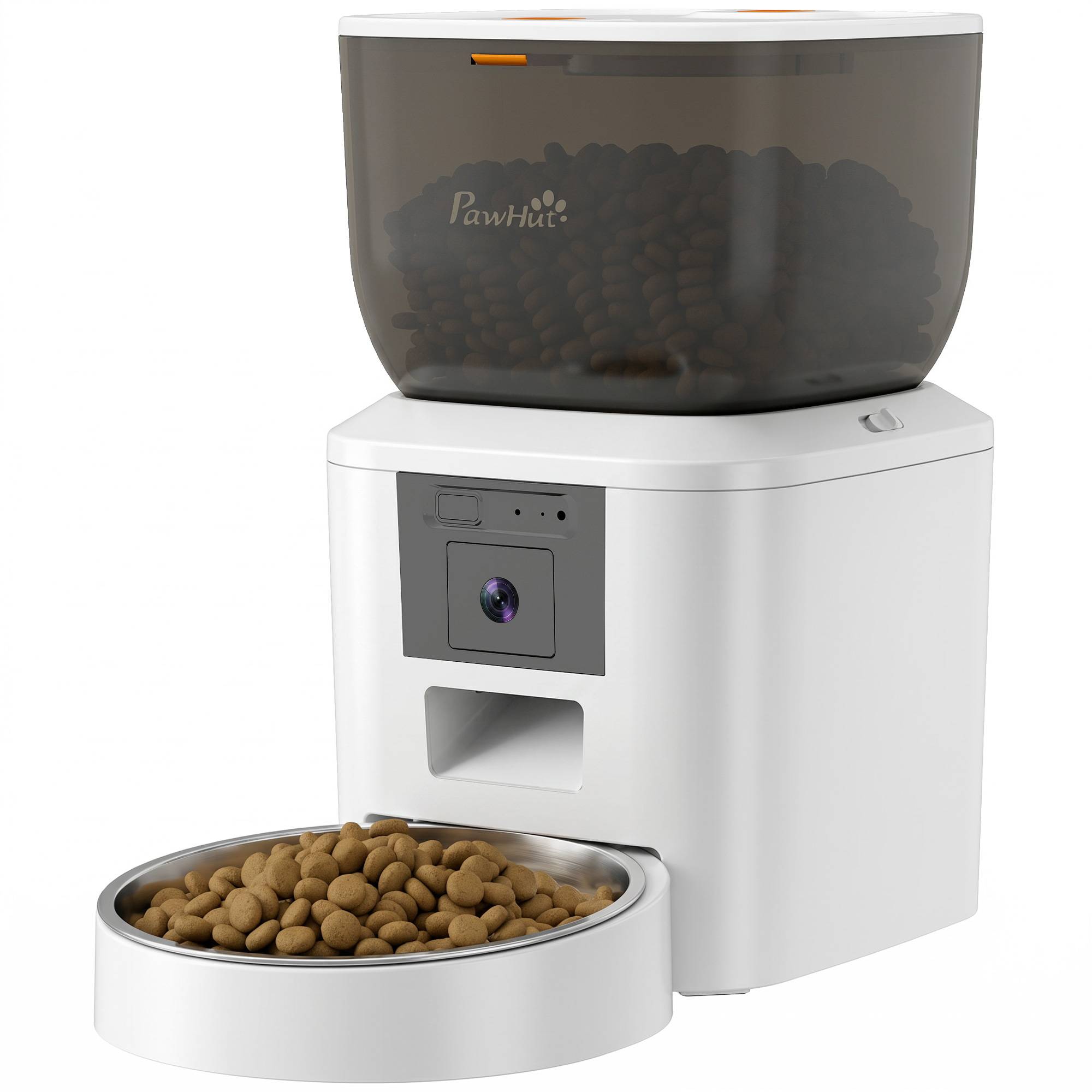 Distributeur automatique nourriture chat chien 4L WiFi 2.4G, pilotage appli avec caméra, bol, blanc - Image 2