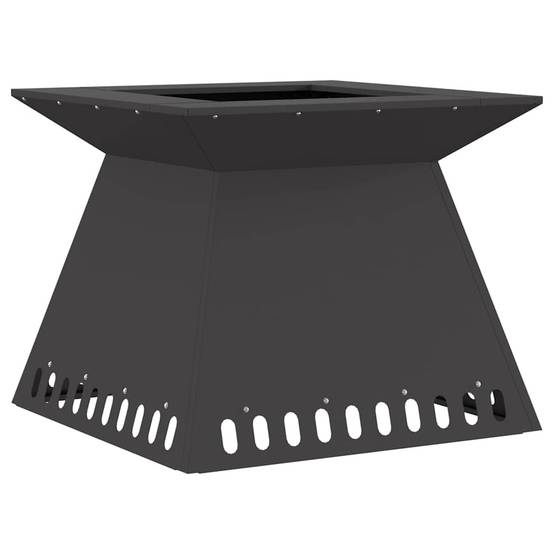 ComfortXL - Brasero de jardin carré 60cm en acier pour terrasse Noir – ComfortXL Outdoor Living - Image 2