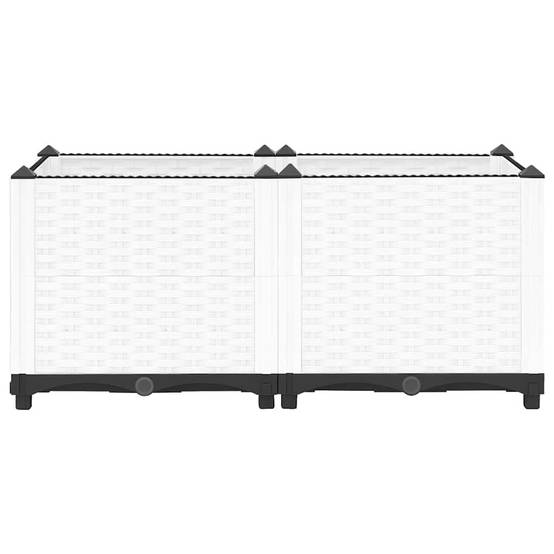 Prolenta Premium - Jardinière polypropylène blanc 80 x 40 x 38 cm - Prolenta premium p332.5 - Image 4