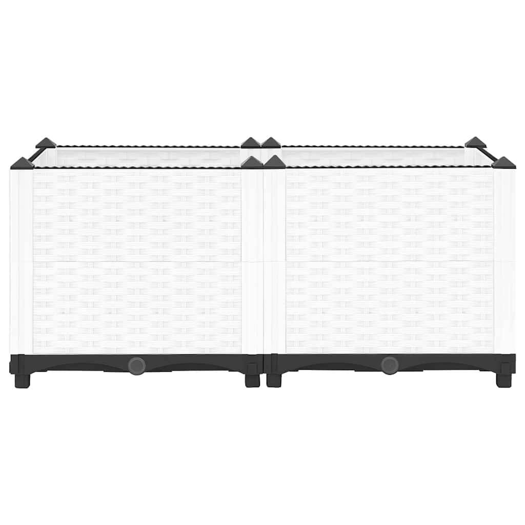 Prolenta Premium - Jardinière polypropylène blanc  80 x 40 x 38 cm  - Prolenta premium p332.5 - Image 4