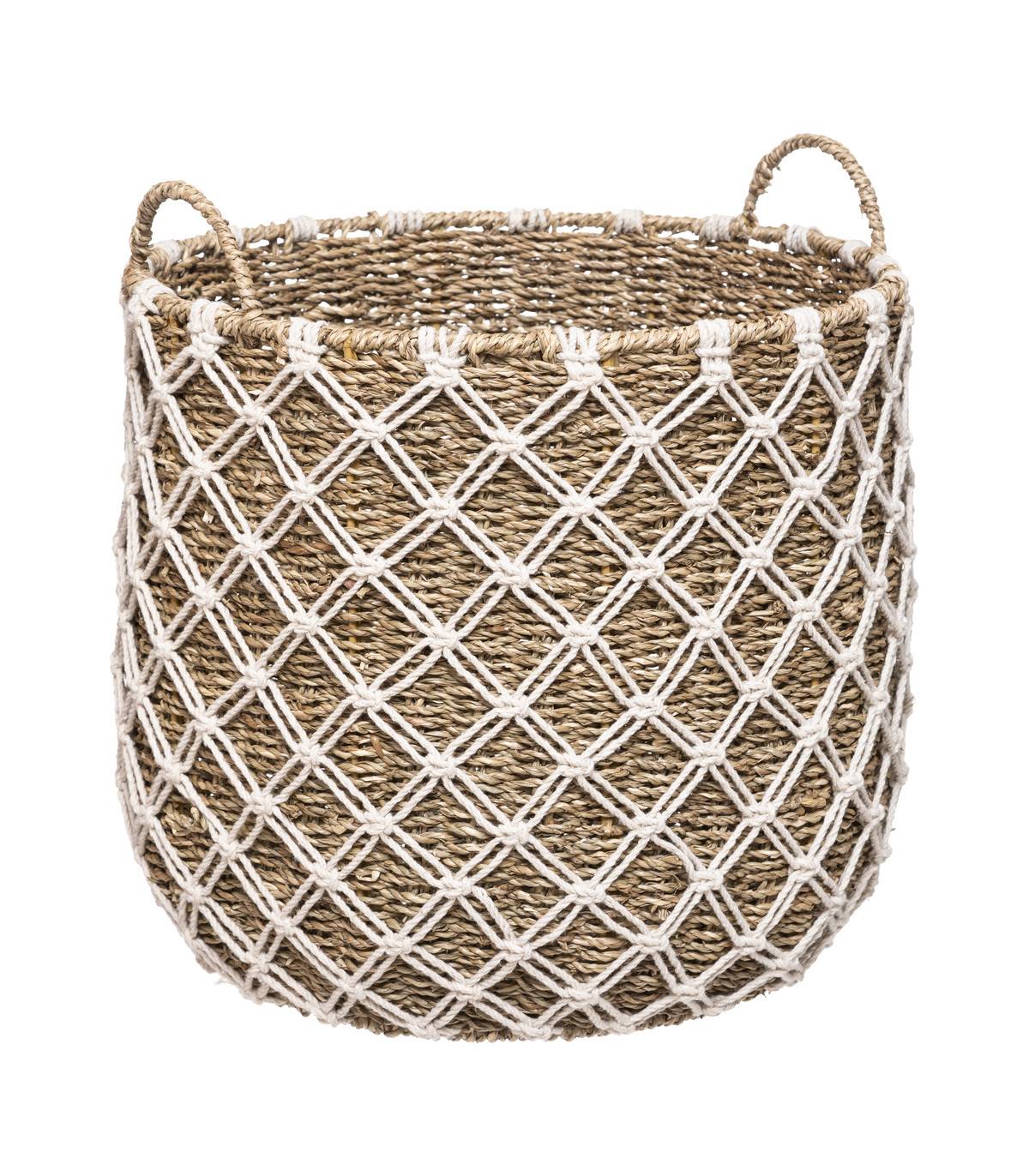 Set de 3 Paniers de rangement en Macramé et Roseau naturel - Imagen 4